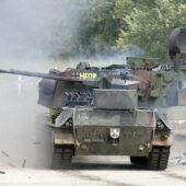 File Photo: Gepard Antiaircraft Tank Of The German Armed Forces Bundeswehr Fires During Demonstration In Munster