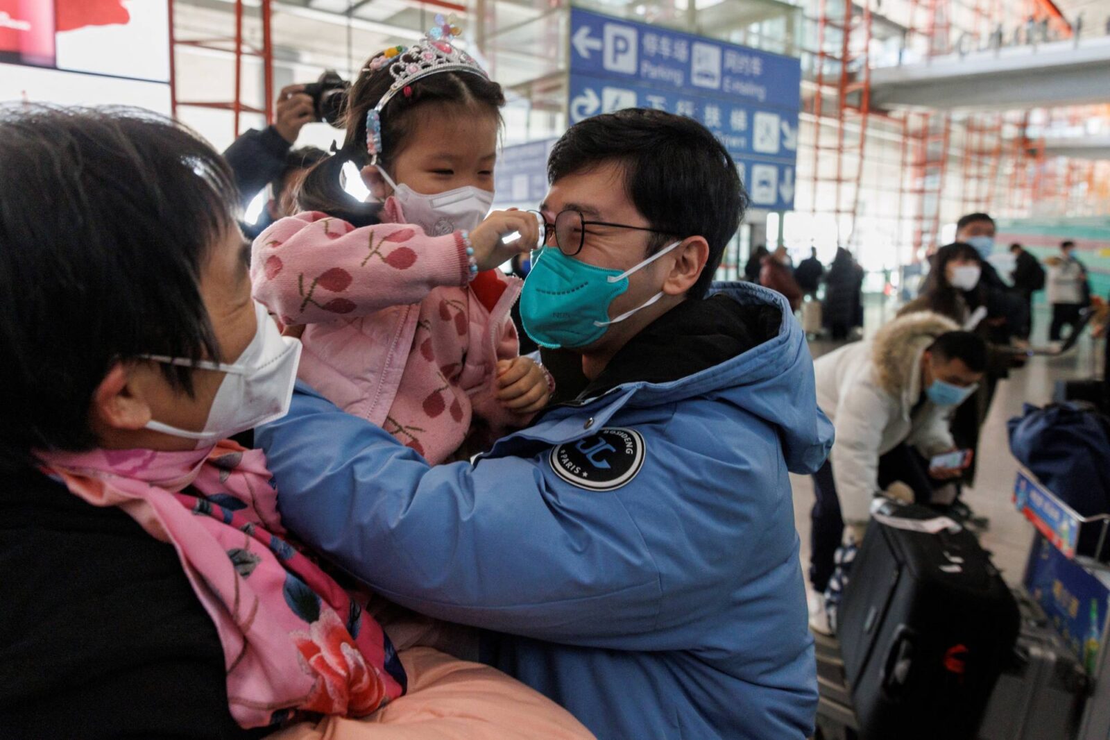 People Embrace At The International Arrivals Gate At Beijing Capital International Airport After China Lifted The Covid 19 Quarantine Requirement For Inbound Travellers In Beijing